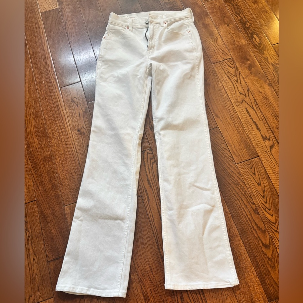 GAP White  High Rise Flare Jeans